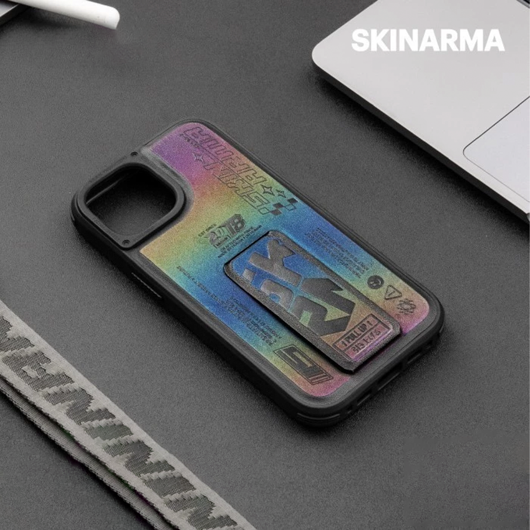 SkinArma iPhone 15 Kira Kobai Magsafe + Grip-Stand Case | Hologram SkinArma iPhone 15 Kira Kobai Magsafe + Grip-Stand Case | Hologram